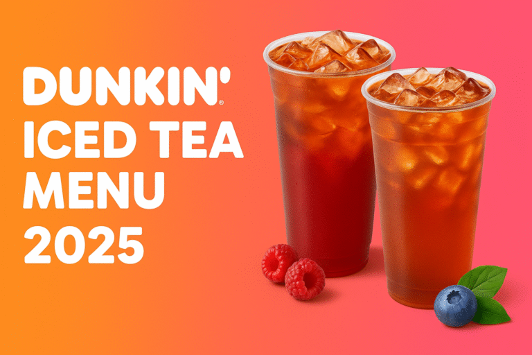 Dunkin Donuts Iced Tea Menu